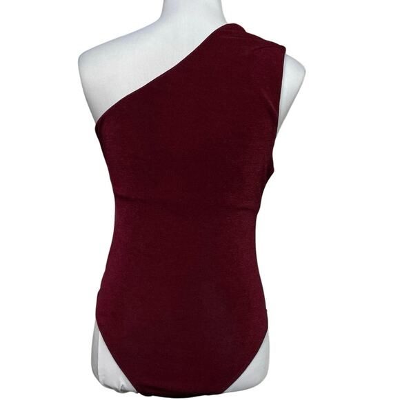 NWOT - Entro One Shoulder Silky Body Suit - Picture 2 of 5